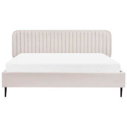 Beliani Bed Velvet Brin 180 X 200 Cm (Eu Super King) Beige - thumbnail 5