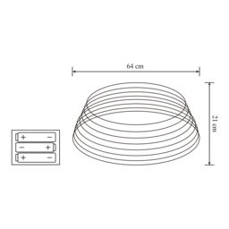 Christmas Tree Skirt 60 X Led Lights Warm White - thumbnail 5