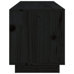 Berkfield Stylish Tv Cabinet Black 105X34X40 Cm Solid Wood Pine - thumbnail 8