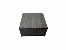 Fimous Outdoor Pe Rattan Garden Furniture Sofa Set With Square Coffee Table 2 Big Stools Side Table Dark Grey - thumbnail 2