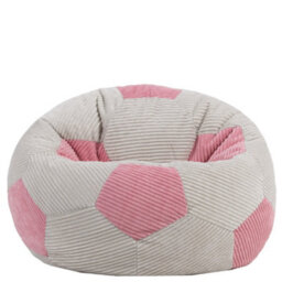 Icon Kids Football Jumbo Cord Classic Bean Bag, Light Pink - thumbnail 3