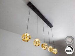 Luminosa Lighting Luminosa Zaria Bar Pendant Ceiling Light Black, Bronze, Amber Led 3000K Dimmable - Uk Stock - thumbnail 3