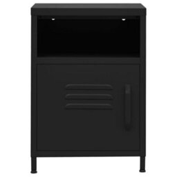 Berkfield Nightstands 2 Pcs Black 35X35X51 Cm Steel - thumbnail 3