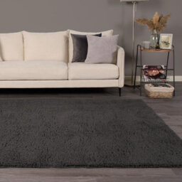 OHS Fluffy Teddy Rug Soft Rugs Bedroom Carpet Area Mat, Charcoal - 160 X 230Cm