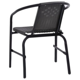 Garden Chairs 8 Pcs Plastic Rattan And Steel 110 Kg - thumbnail 5