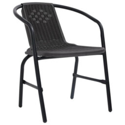 Garden Chairs 8 Pcs Plastic Rattan And Steel 110 Kg - thumbnail 2
