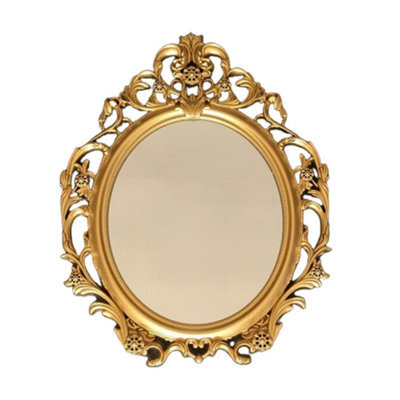 62X49Cm Ornate Antique Vintage Style Mirror Gold