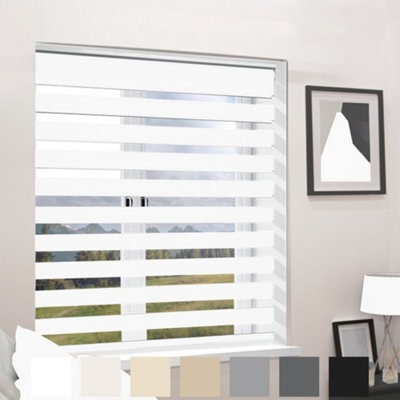 Caecus Blinds Mtm Day Night Blind White 150Cm Long Drop