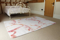 Benjamin Tate Design Pink Marble Designer Special Soft Home Rug - thumbnail 3