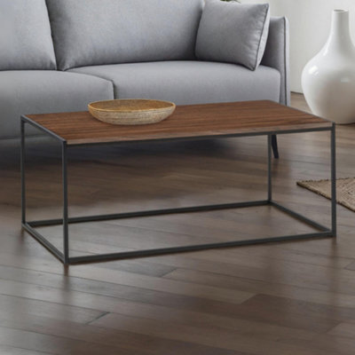 Julian Bowen Tribeca Coffee Table - Black And Walnut Effect - image 1