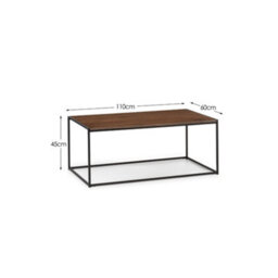 Julian Bowen Tribeca Coffee Table - Black And Walnut Effect - thumbnail 4
