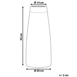 Beliani Handmade Terracotta Decorative Vase Dark Brown 20 X 50 Cm With Distressed Silver Accent - thumbnail 4