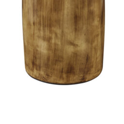 Beliani Handmade Terracotta Decorative Vase Dark Brown 20 X 50 Cm With Distressed Silver Accent - thumbnail 5