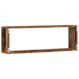 Walplus Wall Shelf 2 Pcs Old Wood 80 X 15 X 26 Cm Engineered Wood - thumbnail 7