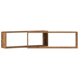 Walplus Wall Shelf 2 Pcs Old Wood 80 X 15 X 26 Cm Engineered Wood - thumbnail 5