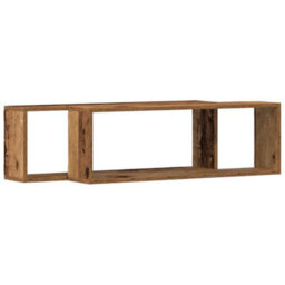 Walplus Wall Shelf 2 Pcs Old Wood 80 X 15 X 26 Cm Engineered Wood - thumbnail 2