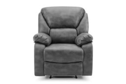 Home Detail Enoch 1 Seater Recliner Armchair, Dark Grey Faux Leather - thumbnail 3