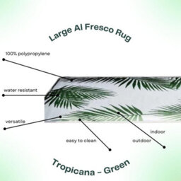 Smart Garden Alfresco Outdoor Garden Rug - Green Tropicana 210Cm - thumbnail 4