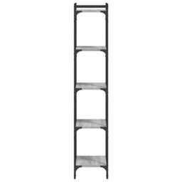 Berkfield Bookcase 5-Tier Grey Sonoma 40X30X154 Cm Engineered Wood - thumbnail 5