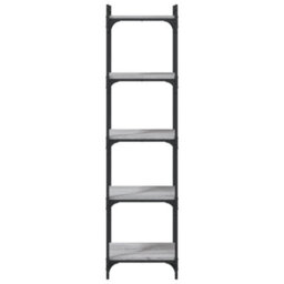 Berkfield Bookcase 5-Tier Grey Sonoma 40X30X154 Cm Engineered Wood - thumbnail 4