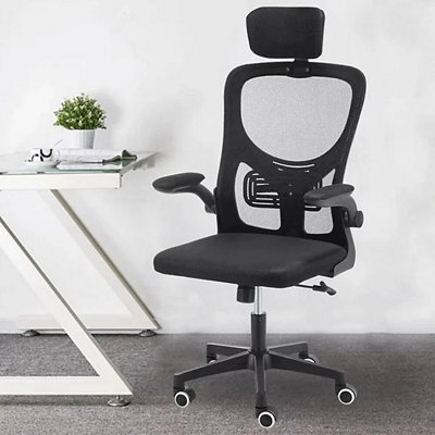 Ergonomic Mesh Executive Office Chair Height Adjustable Swivel Desk Seat Headrest - image 1