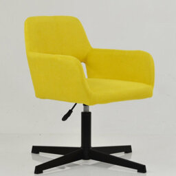Lakeland Furniture Stockholm Lime Green Fabric Black Swivel An Height Adjustable Base Office Chair - thumbnail 4