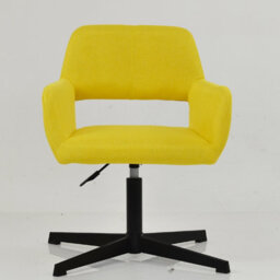 Lakeland Furniture Stockholm Lime Green Fabric Black Swivel An Height Adjustable Base Office Chair - thumbnail 3