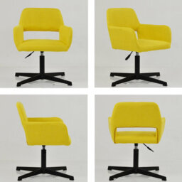 Lakeland Furniture Stockholm Lime Green Fabric Black Swivel An Height Adjustable Base Office Chair - thumbnail 2
