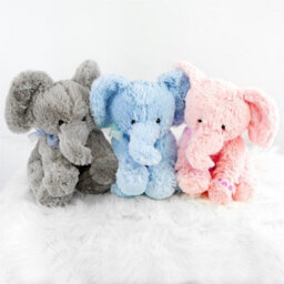"The Magic Toy Shop 11"" Blue Plush Super Soft Elephant Toy With Ribbon Teddy Cuddling Nursery Gift" - thumbnail 7