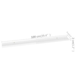 Berkfield Wall Shelves 4 Pcs High Gloss White 100X9X3 Cm - thumbnail 9