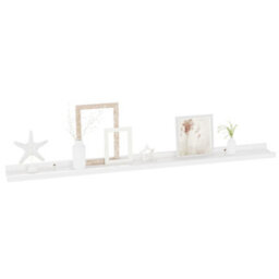 Berkfield Wall Shelves 4 Pcs High Gloss White 100X9X3 Cm - thumbnail 3