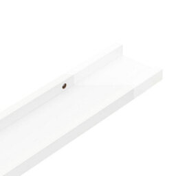 Berkfield Wall Shelves 4 Pcs High Gloss White 100X9X3 Cm - thumbnail 7