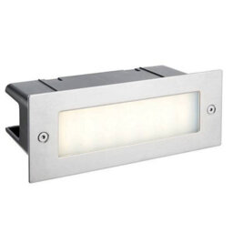 Luminosa Lighting Luminosa Seina Integrated Led Outdoor Recessed Light Marine Grade Brushed Stainless Steel, Frosted Ip44