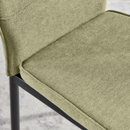Furniturebox Uk 4X Milan Cappuccino Beige Hatched Faux Leather Dining Chairs Silver Legs - thumbnail 8