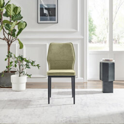 Furniturebox Uk 4X Milan Cappuccino Beige Hatched Faux Leather Dining Chairs Silver Legs - thumbnail 4
