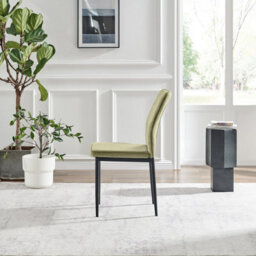 Furniturebox Uk 4X Milan Cappuccino Beige Hatched Faux Leather Dining Chairs Silver Legs - thumbnail 6