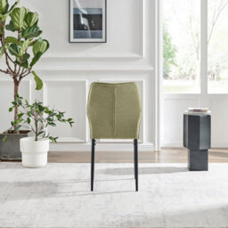 Furniturebox Uk 4X Milan Cappuccino Beige Hatched Faux Leather Dining Chairs Silver Legs - thumbnail 7