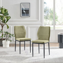 Furniturebox Uk 4X Milan Cappuccino Beige Hatched Faux Leather Dining Chairs Silver Legs - thumbnail 2