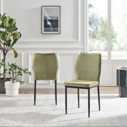 Furniturebox Uk 4X Milan Cappuccino Beige Hatched Faux Leather Dining Chairs Silver Legs - thumbnail 3