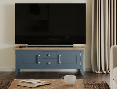 Baumhaus Signature Blue Widescreen Television Stand - image 1