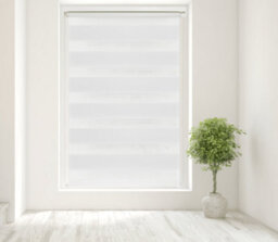 Caecus Blinds Day & Night Zebra Roller Blind White 40Cm  X 160Cm - thumbnail 2