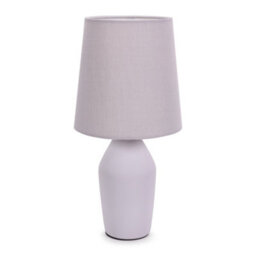 Valuelights Arlo Lilac Ceramic Table Lamp With Tapered Shade And Bulb - thumbnail 2
