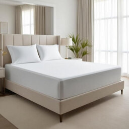 200 Thread Count Egyptian Cotton Fitted Sheet 40Cm Deep Pocket Extra Deep Bed Sheet Soft Stretchable Mattress Cover - thumbnail 5