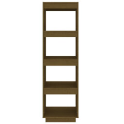 Berkfield Book Cabinet/room Divider Honey Brown 40X35X135 Cm Solid Pinewood - thumbnail 5