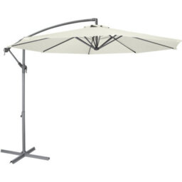 Loops Easy Open 3M Banana Parasol Cream - Garden Dining Umbrella Patio Cover Canopy - thumbnail 1