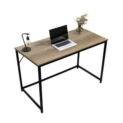 L120 X W60 Light Brown Wood Grain Style Desk Computer Pc Laptop Table Home Office Study - image 1