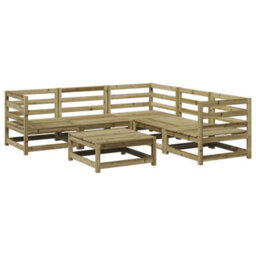 Berkfield 6 Piece Garden Sofa Set Impregnated Wood Pine - thumbnail 2
