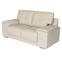 Furniture in Fashion Kensington Faux Leather 2 Seater Sofa In Ivory - thumbnail 5