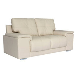 Furniture in Fashion Kensington Faux Leather 2 Seater Sofa In Ivory - thumbnail 4