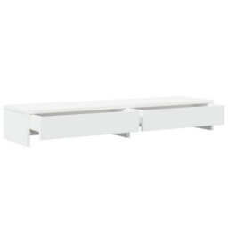 Walplus Monitor Stand With Drawers White 100X27X15 Cm Engineered Wood - thumbnail 5